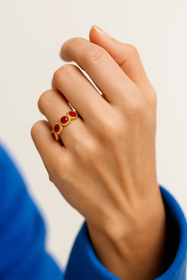 Gold Vermeil Ruby Eternity Ring