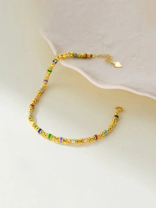 Golden Half-Baguette Chain Bracelet