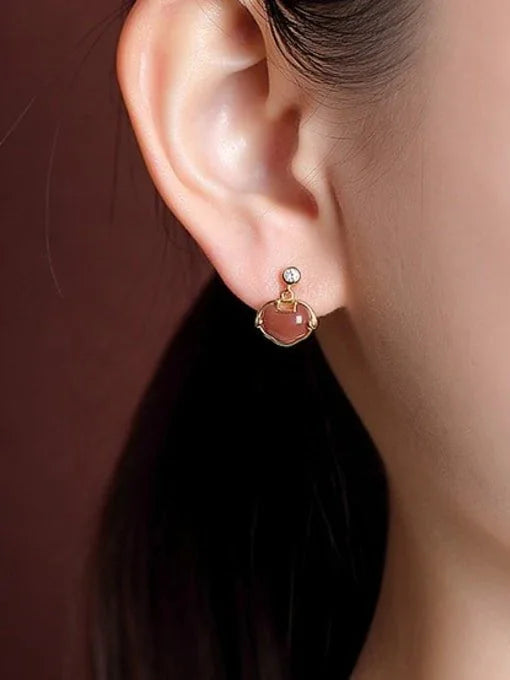 Amber Stone Drop Earrings - Wearluxe Jewelry