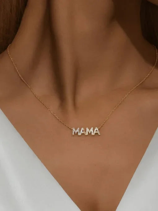 Beloved Mama Script Necklace - Wearluxe Jewelry