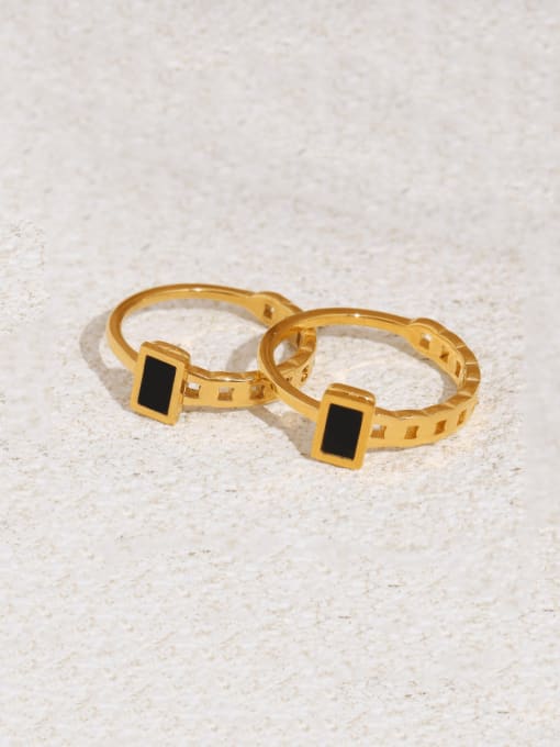 Black Onyx Square Statement Ring - Wearluxe Jewelry