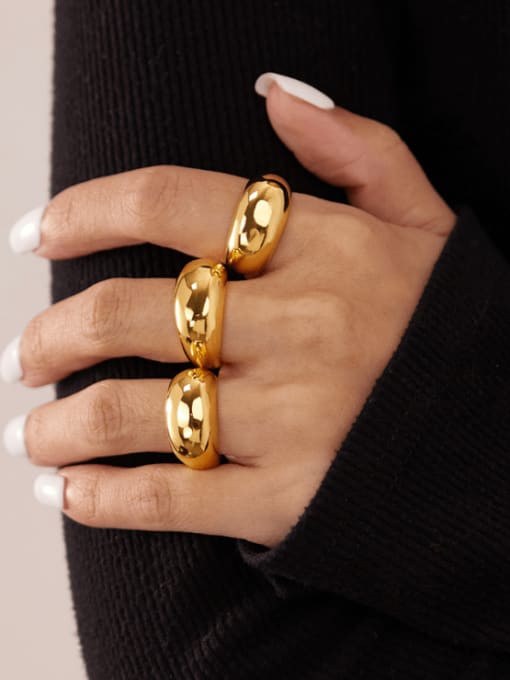 Bold Dome High - Polish Gold Ring - Wearluxe Jewelry