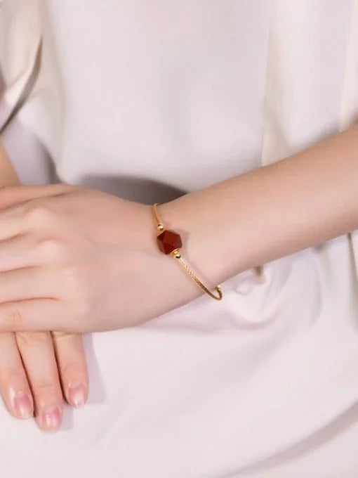 Carnelian Irregular Vintage Link Bracelet - Wearluxe Jewelry