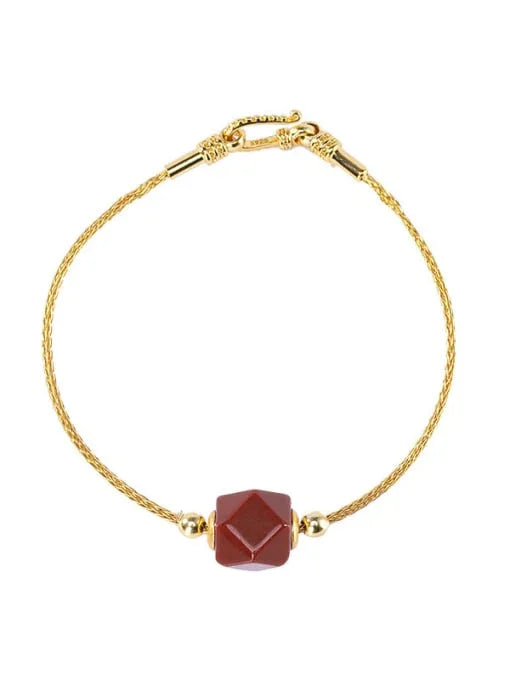 Carnelian Irregular Vintage Link Bracelet - Wearluxe Jewelry