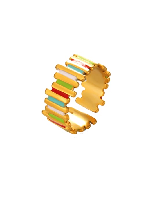 Color Pop Enamel Stripe Ring - Wearluxe Jewelry