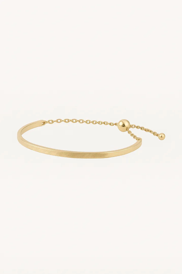 Sleek 18k Gold Vermeil Bangle Bracelet