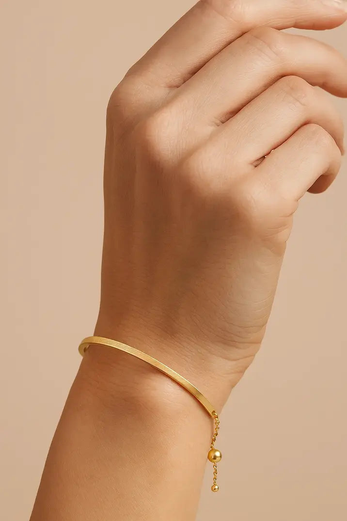 Sleek 18k Gold Vermeil Bangle Bracelet