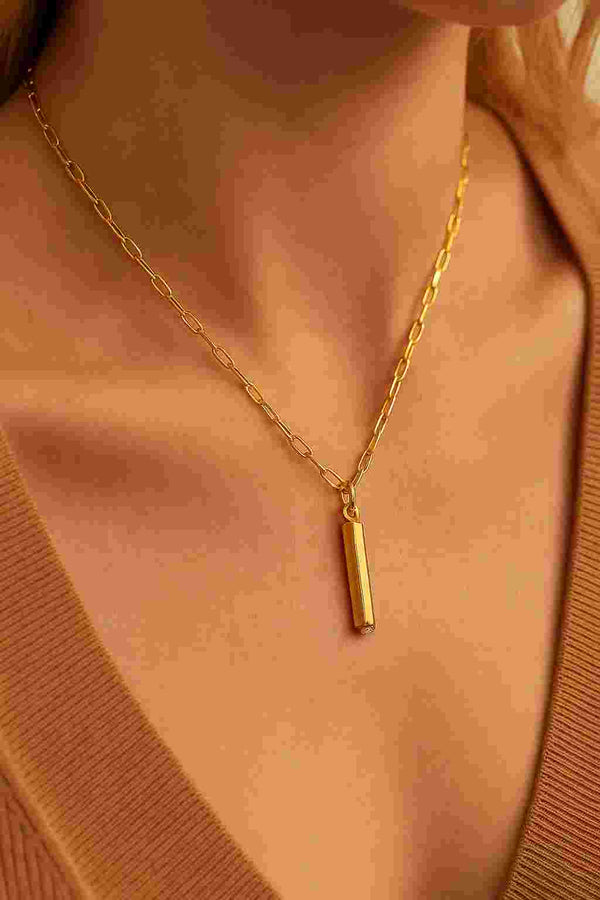 Minimalist Vertical Bar Necklace