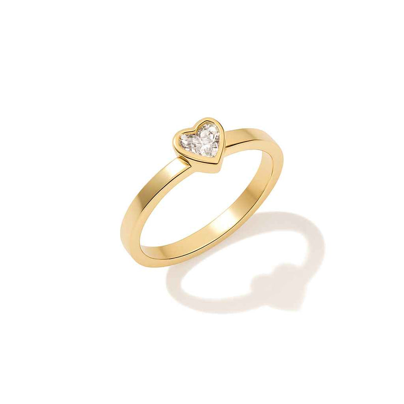 Heart-Shaped Gold Vermeil Ring