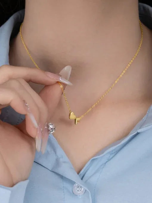 Customizable Golden Heart & Initial Necklace (18K Gold Coated) - Wearluxe Jewelry