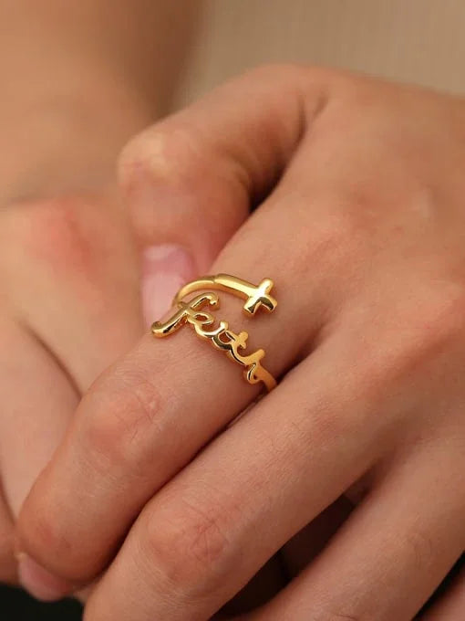 Customizable Letter Minimalist Ring - Wearluxe Jewelry