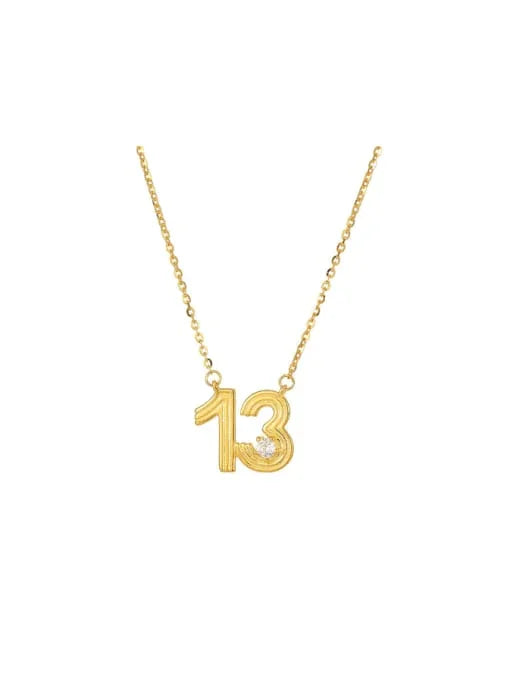 Customizable Lucky Number Necklace (18K Gold Coated Sterling Silver) - Wearluxe Jewelry