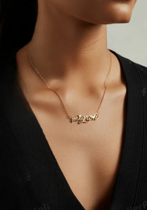 Customizable Script Name Necklace 18K Gold Coated - Wearluxe Jewelry