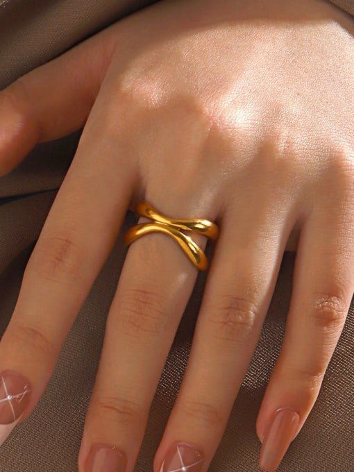 Double Layer Line Stackable Ring - Wearluxe Jewelry