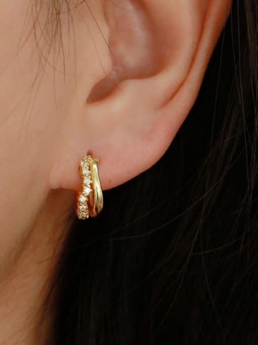 Double Radiance Hoops: 18K Gold Coated Sterling Silver Earrings - Wearluxe Jewelry