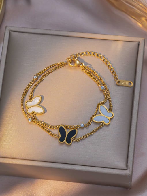 Elegant Dual - Chain Butterfly Bracelet – - Wearluxe Jewelry