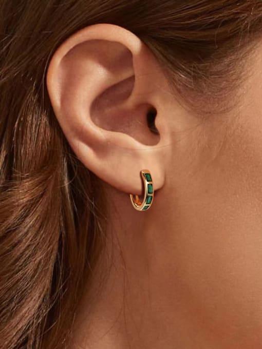 Emerald Radiance Hoops: 18K Gold Plated - Wearluxe Jewelry