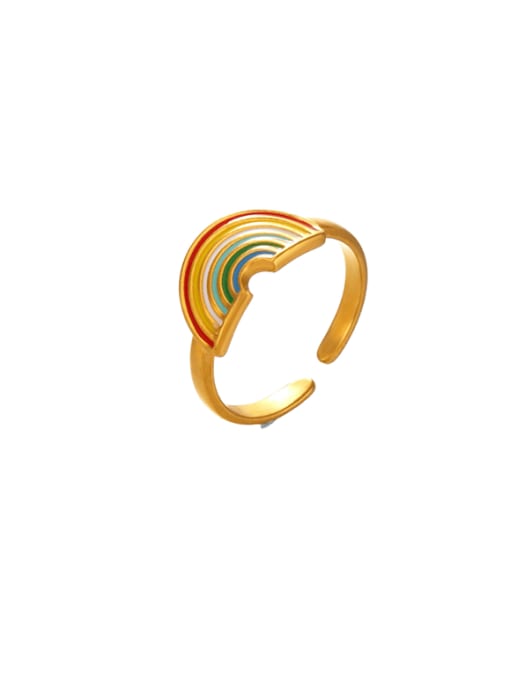 Enamel Rainbow Trend Band Ring - Wearluxe Jewelry