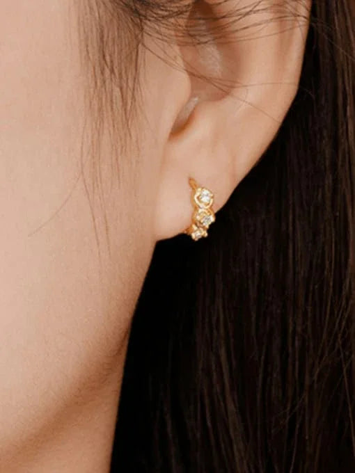 Geometric Vintage Huggie Earring - Wearluxe Jewelry