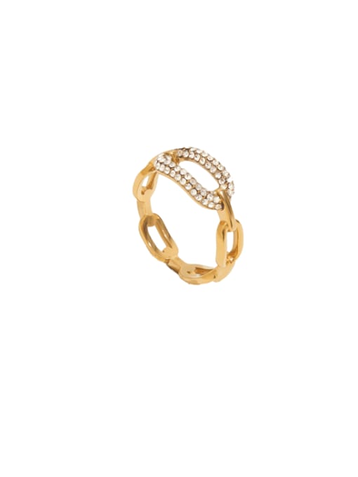 Gilded Chain - Link Pavé Elegance Ring - Wearluxe Jewelry