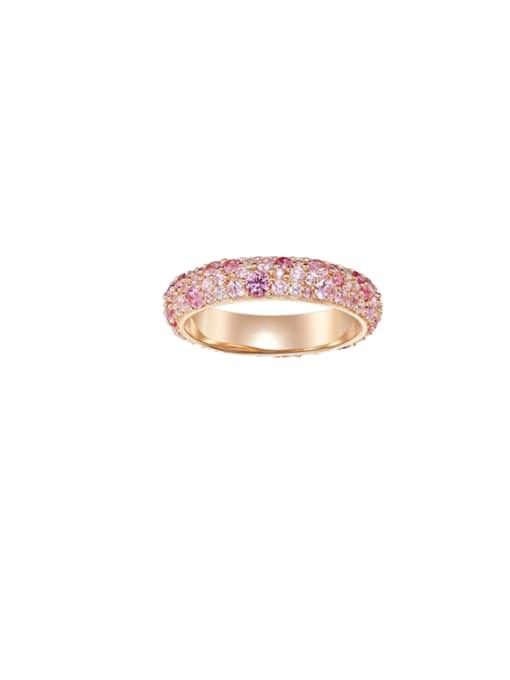 Gilded Pink Cascade Ring: 18K Gold Coated - Wearluxe Jewelry