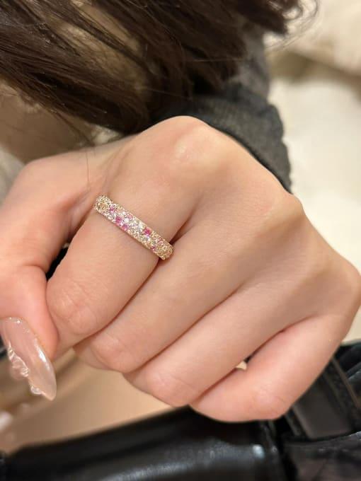 Gilded Pink Cascade Ring: 18K Gold Coated - Wearluxe Jewelry