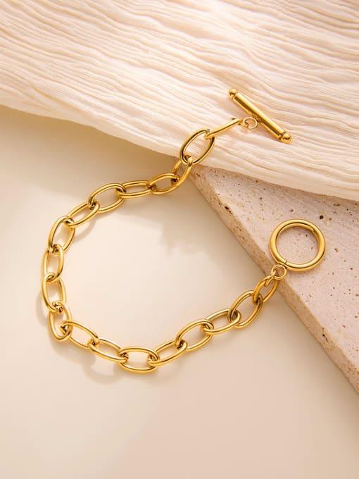 Gilded Statement Link Bracelet (18K Gold) - Wearluxe Jewelry