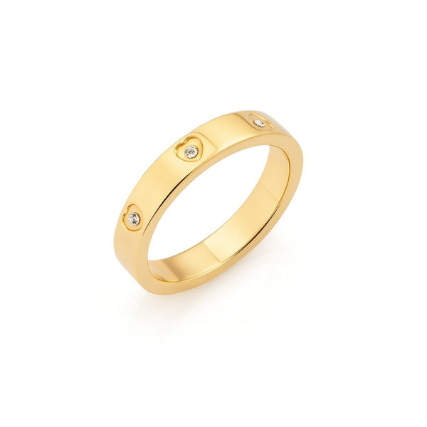 Gold Vermeil Diamond Accent Ring - Wearluxe Jewelry