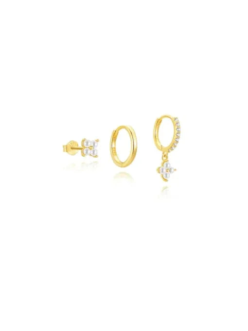 Golden Cascade Drops: 18K Gold Coated Silver Earrings - Wearluxe Jewelry