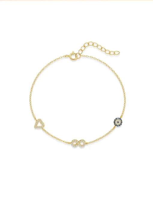 Golden Charm Trinity Bracelet (18K Gold Coated) - Wearluxe Jewelry