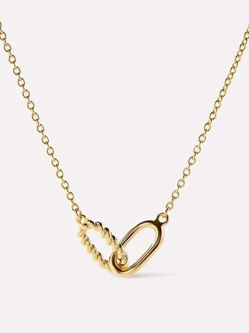 Golden Chunky Chain Heart Charm Bracelet - Wearluxe Jewelry