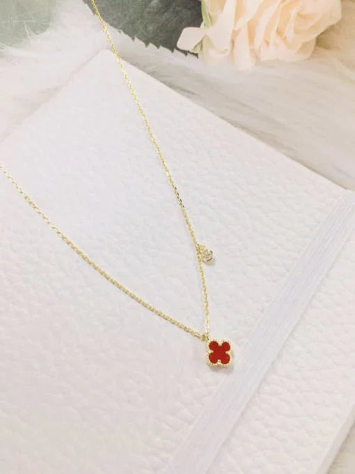 Golden Clover Charm: 18K Gold Coated Necklace - Wearluxe Jewelry