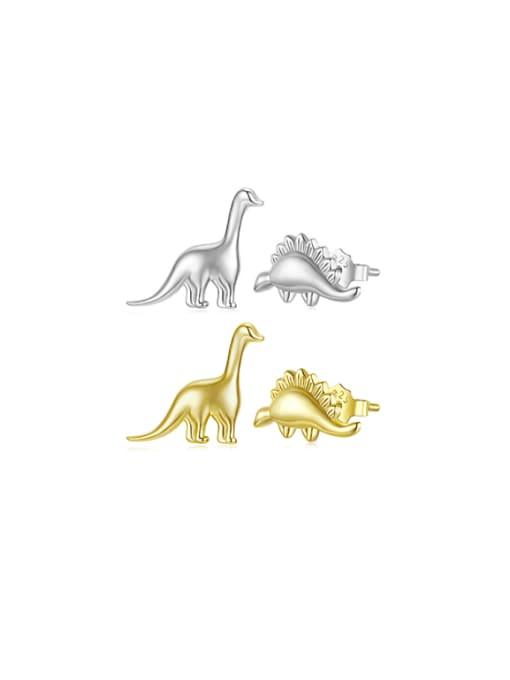 Golden Dinosaur Stud Earring (18K Gold Coated) - Wearluxe Jewelry
