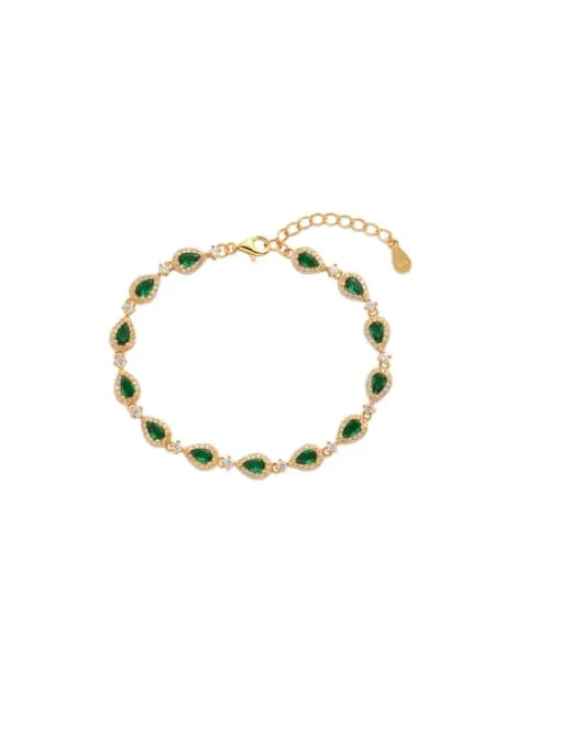 Golden Emerald Tear Bracelet (18K Gold Coated) - Wearluxe Jewelry