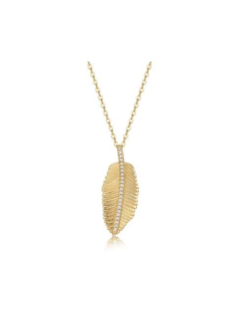 Golden Feather Whisper: 18K Gold Coated Pendant - Wearluxe Jewelry