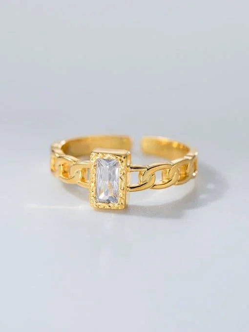 Golden Interlocking Ring - Wearluxe Jewelry