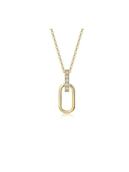 Golden Link Sparkle: 18K Gold Coated Pendant - Wearluxe Jewelry