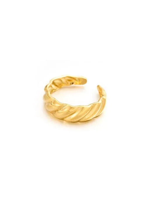 Golden Twisted Rope Ring (18K Gold Coated) - Wearluxe Jewelry