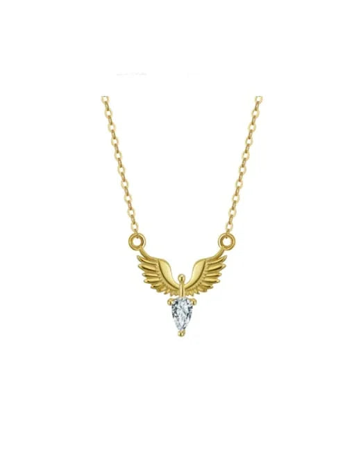 Golden Winged Tear: 18K Gold Coated Necklace - Wearluxe Jewelry