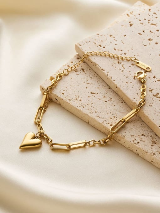 Heart Minimalist Hollow Chain Link Bracelet - Wearluxe Jewelry