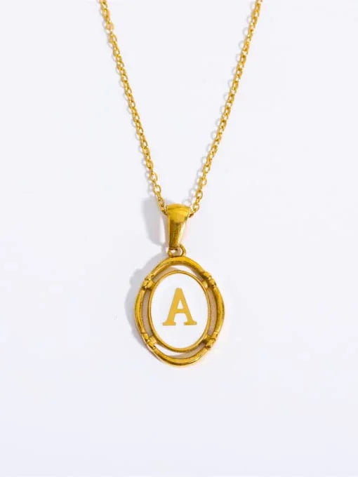 Initial Pendant Necklace – Oval Frame - Wearluxe Jewelry