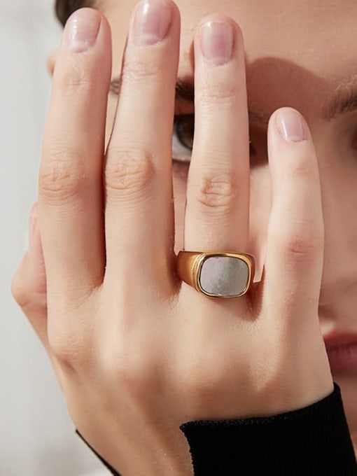 Ivory Stone Minimalist Ring - Wearluxe Jewelry