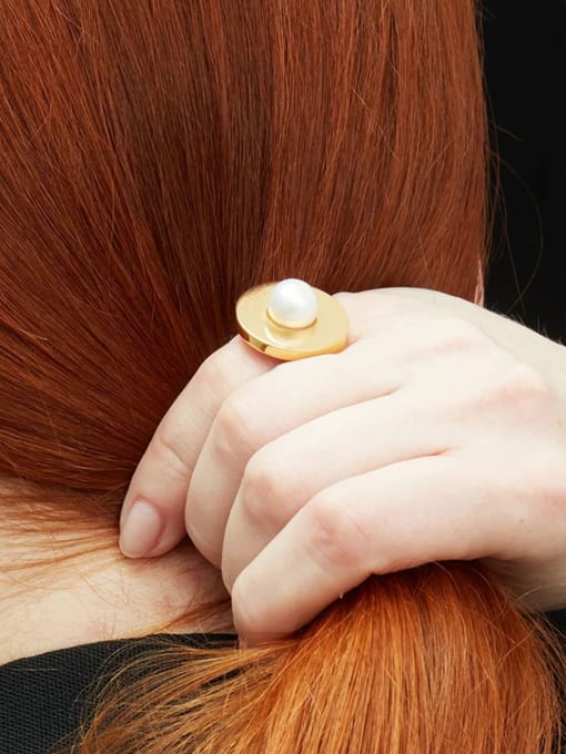 Luna Pearl Medallion Ring - Wearluxe Jewelry