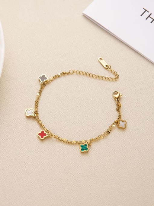 Multi Color Clover Bracelet - Wearluxe Jewelry
