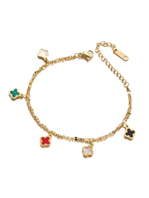 Multi Color Clover Bracelet - Wearluxe Jewelry