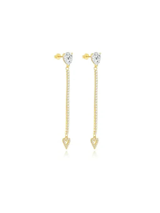 Opulent Bloom Drops: 18K Gold Coated Silver Earrings - Wearluxe Jewelry