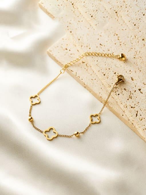 Radiant Gold Four - Leaf Clover Bracelet - Wearluxe Jewelry