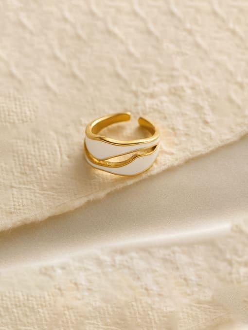 Radiant Gold Sculpted Enamel Ring {Gold Plated} - Wearluxe Jewelry