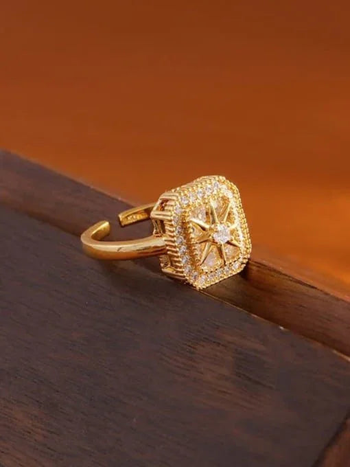 Radiant North Star Ring: 18K Gold Plated - Wearluxe Jewelry