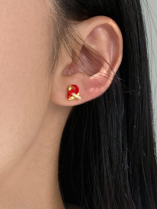 RedEnamel Flower Earring - Wearluxe Jewelry